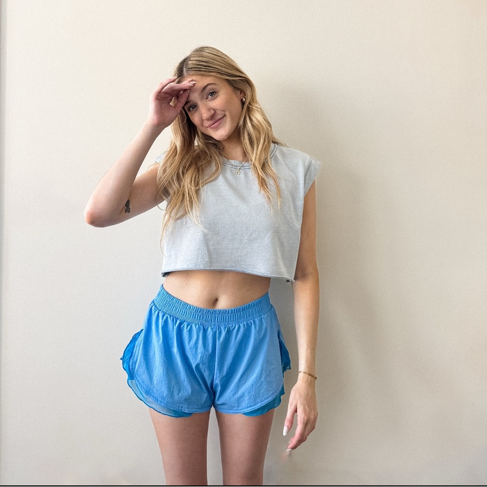 Stylish Blue Women's Athletic Shorts